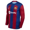 Officiële Voetbalshirt FC Barcelona Thuis 2023-24 Lange Mouw - Heren